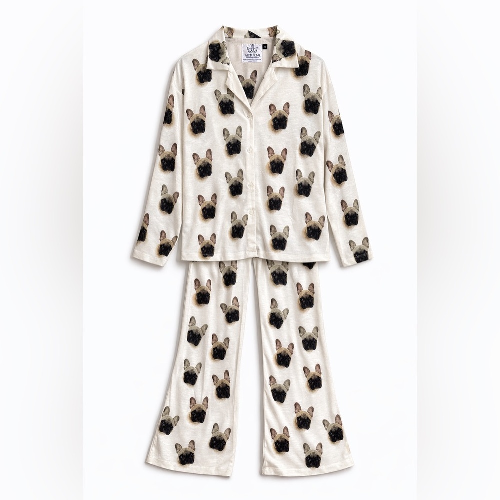 Patricia’s Couture by Sherina French Bulldog Pajama Matching Lounge Set